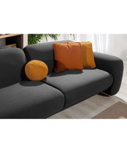 PUFFY ΚΑΝΑΠΕΣ 3ΘΕΣΙΟΣ ΓΚΡΙ ΣΚΟΥΡΟ 240x110xH85cm