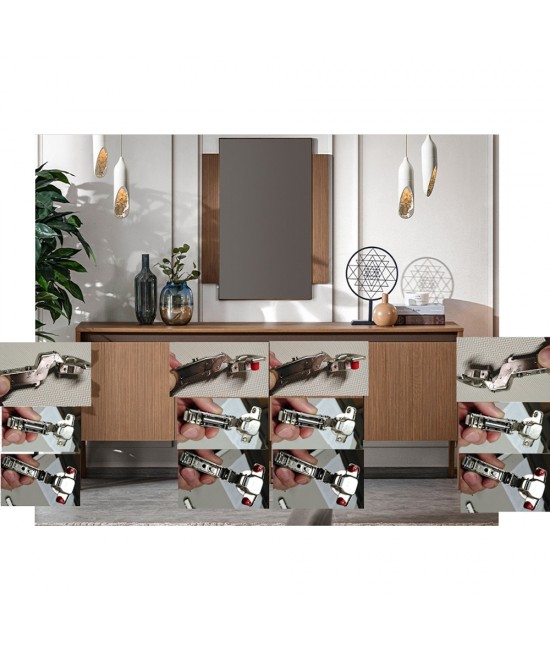 WOOD ΚΟΝΣΟΛΑ 4ΠΟΡΤΕΣ ΦΥΣΙΚΟ 200x45xΗ81cm WOOD ΚΟΝΣΟΛΑ 4ΠΟΡΤΕΣ ΦΥΣΙΚΟ 200x45xΗ81cm