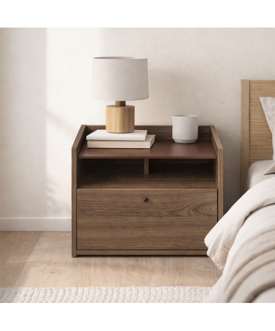 MARSALA ΚΟΜΟΔΙΝΟ 1ΠΟΡΤΑ 1ΡΑΦΙ ΚΑΡΥΔΙ 64x45xH45cm