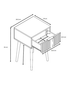 CANAL ΚΟΜΟΔΙΝΟ 2ΣΥΡΤΑΡΙΑ ΦΥΣΙΚΟ 39,5x35xH61cm CANAL ΚΟΜΟΔΙΝΟ 2ΣΥΡΤΑΡΙΑ ΦΥΣΙΚΟ 39,5x35xH61cm