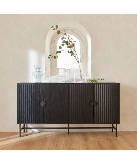 JAPAN ΜΠΟΥΦΕΣ ΜΑΥΡΟ 157,5x39xH83cm