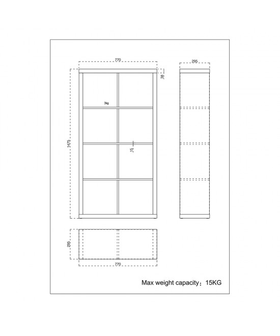 KIVOS 77 ΒΙΒΛΙΟΘΗΚΗ SONOMA 77x29,5xH147,5cm KIVOS 77 ΒΙΒΛΙΟΘΗΚΗ SONOMA 77x29,5xH147,5cm
