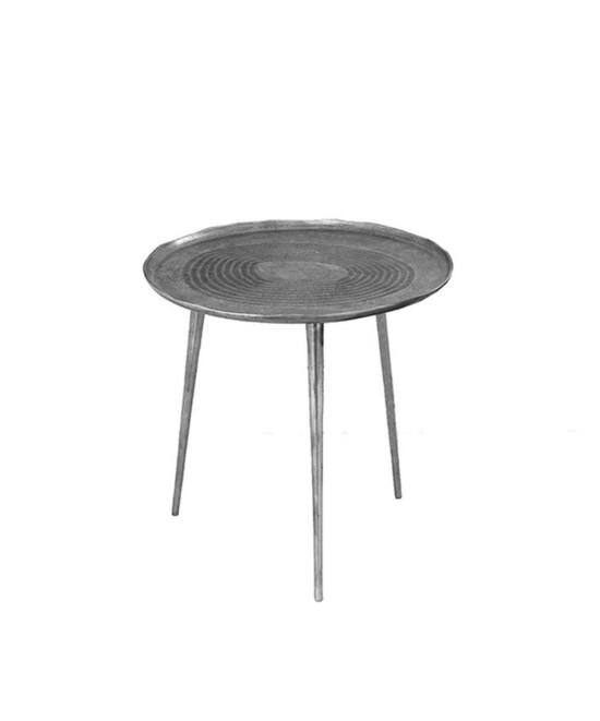 ZEN 48 SIDE TABLE NICKEL ROUGH ANTIQUE D48xH47,5cm