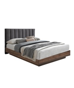 BOXY (ΓΙΑ ΣΤΡΩΜΑ 160x200cm) ΓΚΡΙ ΣΚΟΥΡΟ ΚΑΡΥΔΙ 211,5x165xH111,2cm