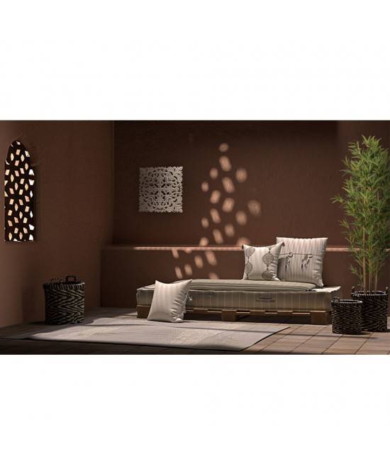 MAROCAIN ΣΤΡΩΜΑ BEIGE ΛΕΥΚΟ 90x20xH200cm