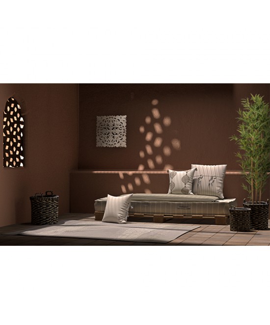 MAROCAIN ΣΤΡΩΜΑ BEIGE ΛΕΥΚΟ 90x20xH200cm MAROCAIN ΣΤΡΩΜΑ BEIGE ΛΕΥΚΟ 90x20xH200cm