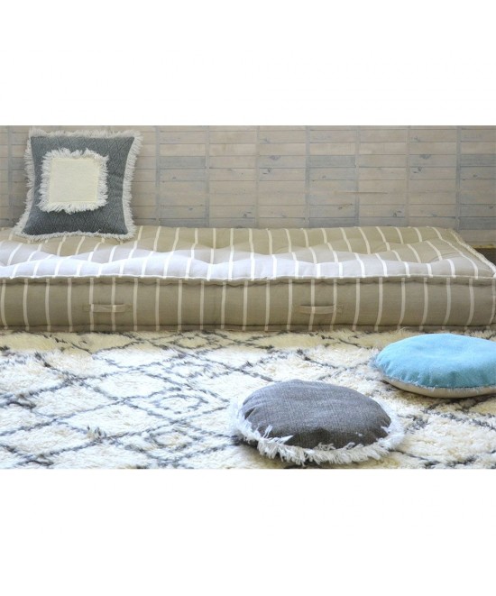 MAROCAIN ΣΤΡΩΜΑ BEIGE ΛΕΥΚΟ 90x20xH200cm