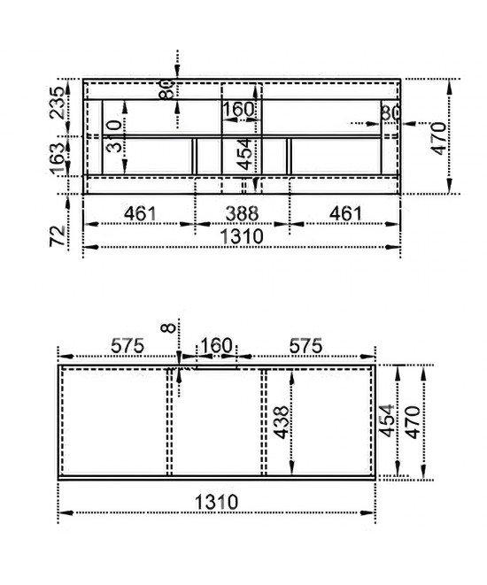 BEAT TV STAND SONOMA 131x47xH47cm