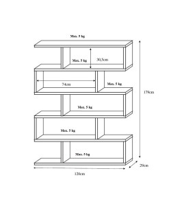 SYSTEM ΒΙΒΛΙΟΘΗΚΗ SONOMA 120x29xH179cm SYSTEM ΒΙΒΛΙΟΘΗΚΗ SONOMA 120x29xH179cm