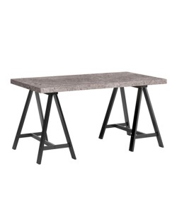 CAVALLETTO ΓΡΑΦΕΙΟ CEMENT ΜΑΥΡΟ 140x75xH74cm