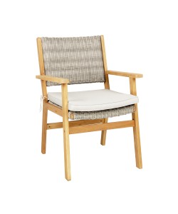 CAPRI ΚΑΡΕΚΛΑ ΛΕΥΚΟ ΓΚΡΙ 64,2x60xH88,5cm