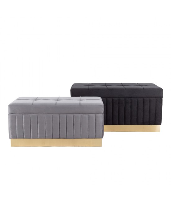 ICTUS ΣΚΑΜΠΩ SET 2ΤΕΜ ΜΑΥΡΟ ΓΚΡΙ 90-80x42-36xH44-37cm ICTUS ΣΚΑΜΠΩ SET 2ΤΕΜ ΜΑΥΡΟ ΓΚΡΙ 90-80x42-36xH44-37cm