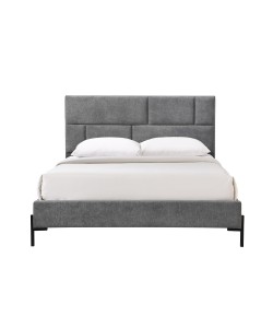 SINTESIS ΚΡΕΒΑΤΙ (ΓΙΑ ΣΤΡΩΜΑ 160x200cm) ΓΚΡΙ 214x165xH116cm