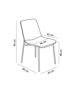 BRICK ΚΑΡΕΚΛΑ ΓΚΡΙ 45x60xH83cm