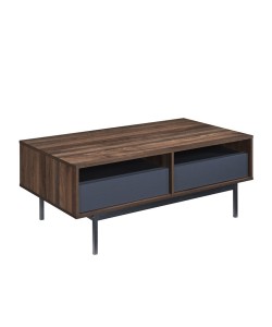 GROOVES COFFEE TABLE 2ΣΥΡΤΑΡΙΑ WOTAN OAK ΓΚΡΙ 110x60xH45cm