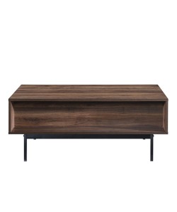 GROOVES COFFEE TABLE 2ΣΥΡΤΑΡΙΑ WOTAN OAK ΓΚΡΙ 110x60xH45cm
