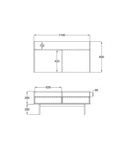 GROOVES COFFEE TABLE 2ΣΥΡΤΑΡΙΑ WOTAN OAK ΓΚΡΙ 110x60xH45cm