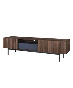 GROOVES TV STAND 2ΠΟΡΤΕΣ 2ΣΥΡΤΑΡΙΑ WOTAN OAK ΓΚΡΙ 180x41,5xH50cm