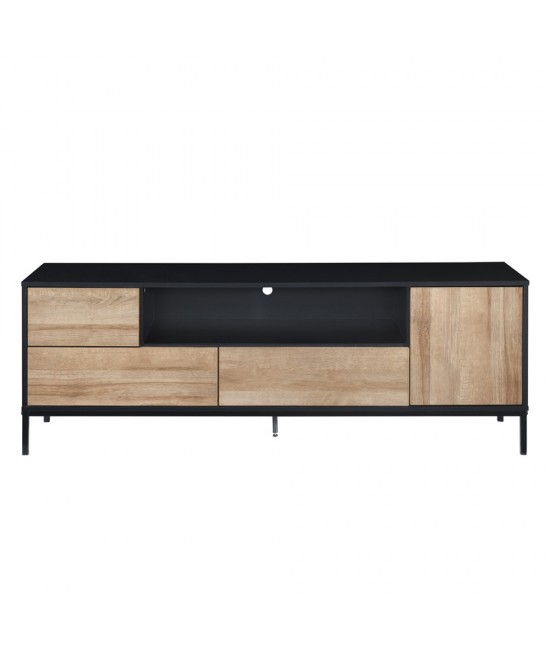 BLACKBIRD TV STAND RIVIERA OAK ΜΑΥΡΟ 160x40,5xH58cm