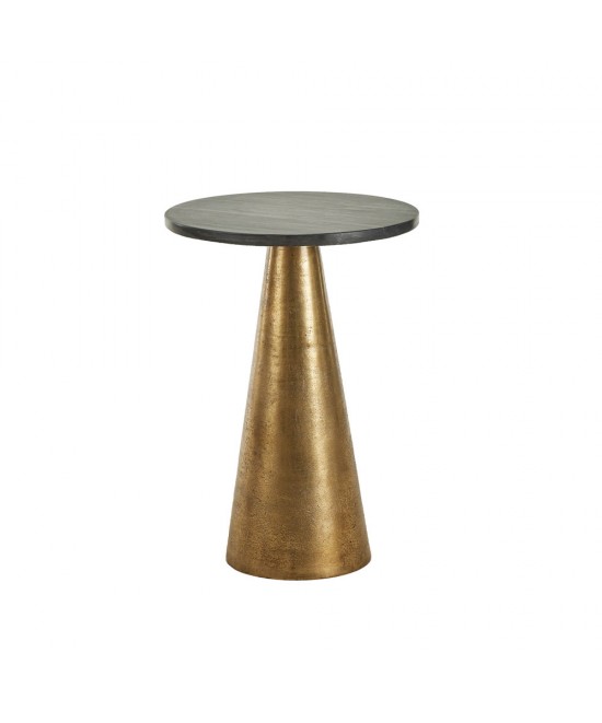 CONO COFFEE TABLE ΜΑΥΡΟ ANTIQUE BRASS D36xH51cm CONO COFFEE TABLE ΜΑΥΡΟ ANTIQUE BRASS D36xH51cm