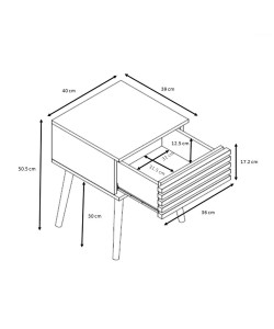 KIROS ΚΟΜΟΔΙΝΟ ΦΥΣΙΚΟ 40x39xH50,5cm