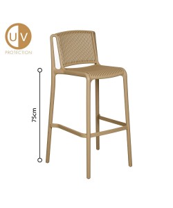 POLLY ΣΚΑΜΠΩ BAR BEIGE 52,5x49xH100,5cm