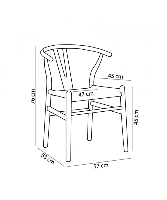 BONE ΚΑΡΕΚΛΑ ΜΑΥΡΟ 57x53xH76cm BONE ΚΑΡΕΚΛΑ ΜΑΥΡΟ 57x53xH76cm
