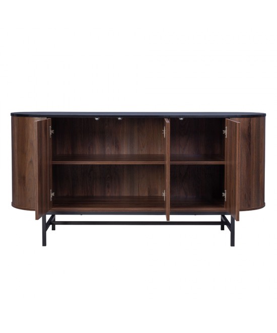 OVAL ΜΠΟΥΦΕΣ 3ΠΟΡΤΕΣ ΚΑΡΥΔΙ 150x45xH74cm