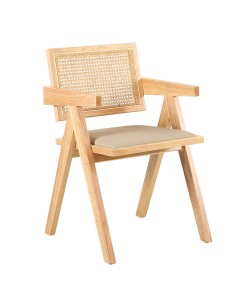 SAMURAI ΚΑΡΕΚΛΑ ΦΥΣΙΚΟ BEIGE 50x50xH80cm