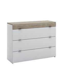 MY BOX ΚΟΜΟΤΑ 3ΣΥΡΤΑΡΙΑ SONOMA ΣΚΟΥΡΟ ΛΕΥΚΟ HIGH GLOSS 105x45xH78cm