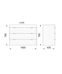 MY BOX ΚΟΜΟΤΑ 3ΣΥΡΤΑΡΙΑ SONOMA ΣΚΟΥΡΟ ΛΕΥΚΟ HIGH GLOSS 105x45xH78cm
