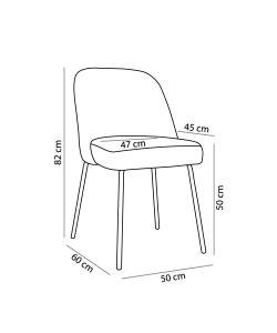 VOTSALO ΚΑΡΕΚΛΑ ΓΚΡΙ 50x60xH82cm