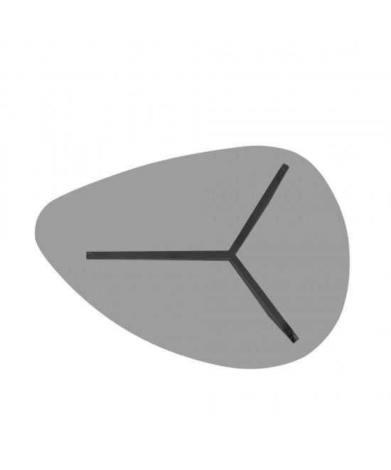 ROCKS COFFEE TABLE SET 2ΤΕΜ ΔΙΑΦΑΝΟ FUME ΜΑΥΡΟ 82/82x59/59xH40/36,5cm