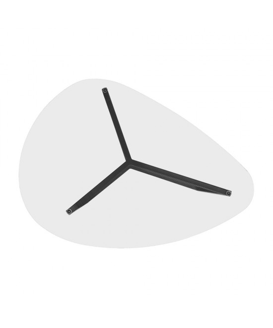 ROCKS COFFEE TABLE SET 2ΤΕΜ ΔΙΑΦΑΝΟ FUME ΜΑΥΡΟ 82/82x59/59xH40/36,5cm