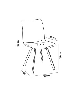 DUE FACCE ΚΑΡΕΚΛΑ LATTE BEIGE 60x46xH88cm