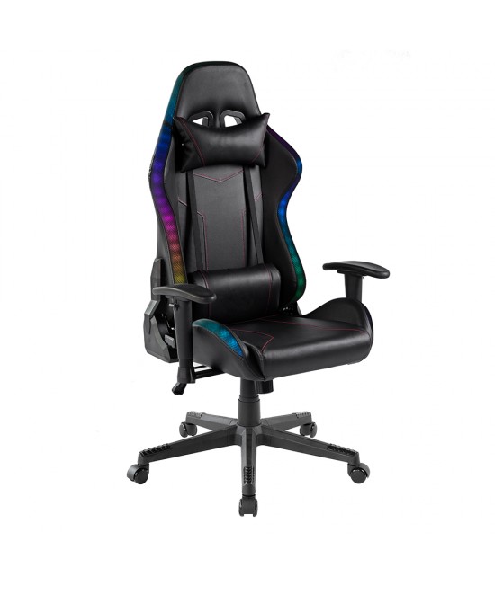 MAXIMUS ΚΑΡΕΚΛΑ GAMING ΓΡΑΦΕΙΟΥ ΜΑΥΡΟ 51x74xH122/130cm