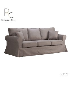 ASHLEY ΚΑΝΑΠΕΣ 3ΘΕΣΙΟΣ ΚΑΦΕ 215x85xH95cm