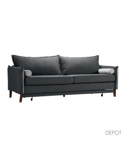 COMODO ΚΑΝΑΠΕΣ ΚΡΕΒΑΤΙ 3ΘΕΣΙΟΣ ΑΝΘΡΑΚΙ ΓΚΡΙ 230x81xH88cm