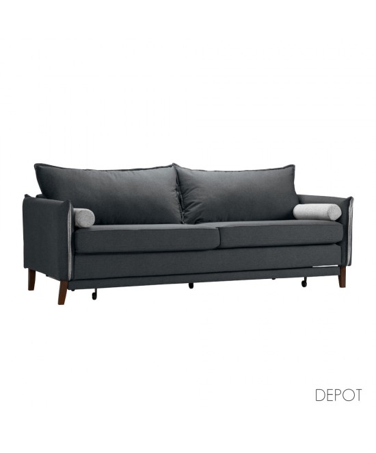 COMODO ΚΑΝΑΠΕΣ ΚΡΕΒΑΤΙ 3ΘΕΣΙΟΣ ΑΝΘΡΑΚΙ ΓΚΡΙ 230x81xH88cm