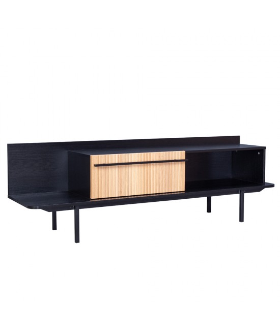 ORIGAMI TV STAND 1ΠΟΡΤΑ ΜΑΥΡΟ SONOMA 160x39,5xH50cm ORIGAMI TV STAND 1ΠΟΡΤΑ ΜΑΥΡΟ SONOMA 160x39,5xH50cm
