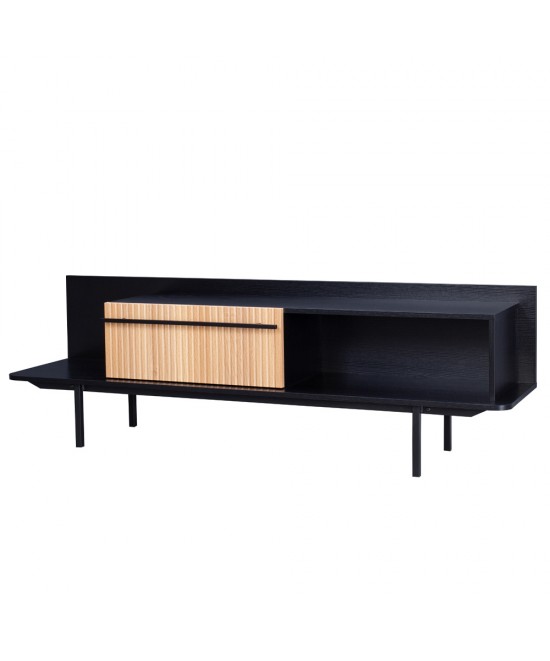 ORIGAMI TV STAND 1ΠΟΡΤΑ ΜΑΥΡΟ SONOMA 160x39,5xH50cm ORIGAMI TV STAND 1ΠΟΡΤΑ ΜΑΥΡΟ SONOMA 160x39,5xH50cm