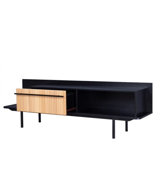 ORIGAMI TV STAND 1ΠΟΡΤΑ ΜΑΥΡΟ SONOMA 160x39,5xH50cm ORIGAMI TV STAND 1ΠΟΡΤΑ ΜΑΥΡΟ SONOMA 160x39,5xH50cm