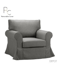 ASHLEY ΠΟΛΥΘΡΟΝΑ ΜΕ ΑΠΟΣΥΡΟΜΕΝΟ SILVER ΓΚΡΙ 97x85xH95cm