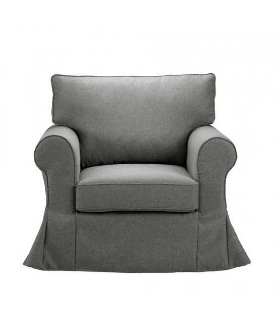 ASHLEY ΠΟΛΥΘΡΟΝΑ ΜΕ ΑΠΟΣΥΡΟΜΕΝΟ SILVER ΓΚΡΙ 97x85xH95cm