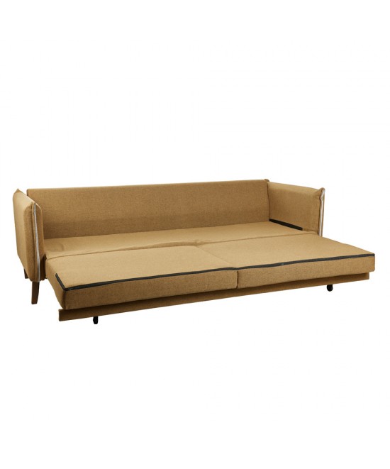 COMMODO ΚΑΝΑΠΕΣ ΚΡΕΒΑΤΙ 3ΘΕΣΙΟΣ CAMEL BEIGE 230x81xH88cm