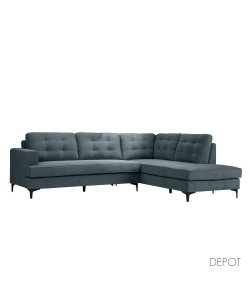 AMSTERDAM ΚΑΝΑΠΕΣ ΓΩΝΙΑ ΔΕΞΙΑ ΜΠΛΕ 264x200xH70cm