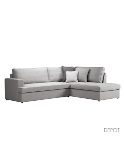 REMIX ΚΑΝΑΠΕΣ ΓΩΝΙΑ ΔΕΞΙΑ ΓΚΡΙ 264x202xH84cm