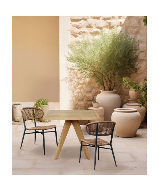 DOGA ΤΡΑΠΕΖΙ ΦΥΣΙΚΟ 90x90xH75cm