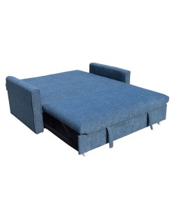 DUAL ΚΑΝΑΠΕΣ ΚΡΕΒΑΤΙ 2ΘΕΣΙΟΣ ΜΠΛΕ 153x89xH85cm