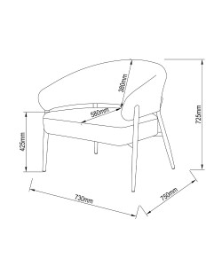 MORITZ ΠΟΛΥΘΡΟΝΑ ΓΚΡΙ 73x72xH75cm